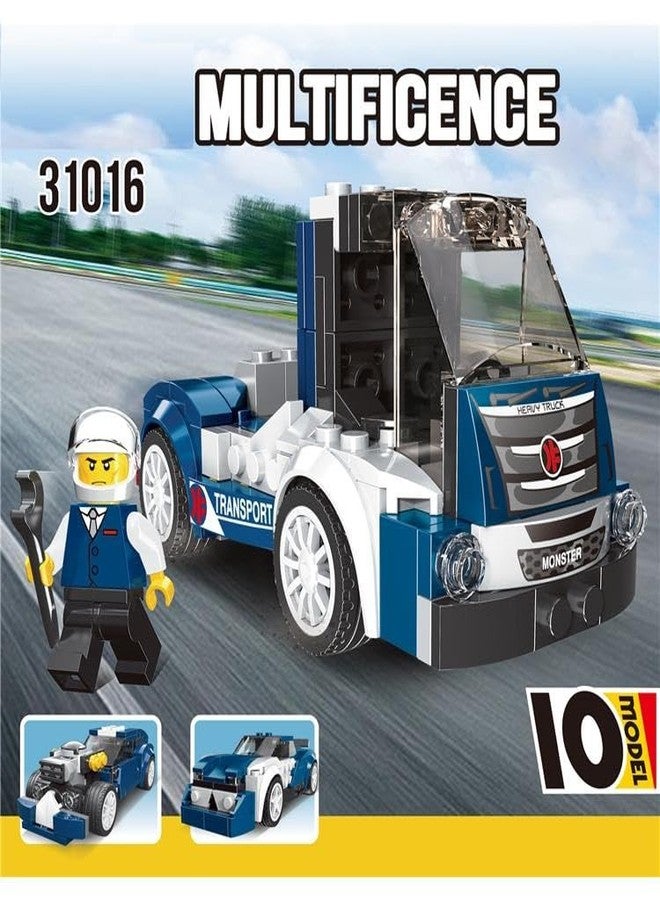 Galaxy Hi-Tech 10-in-1 Magic Building Blocks Set 216+ Pieces Creative Construction Toy for Kids Includes Instruction Manual Ideal for Boys & Girls Ages 6+ DIY Brick Vintage Car, Truck Kit - Image 4